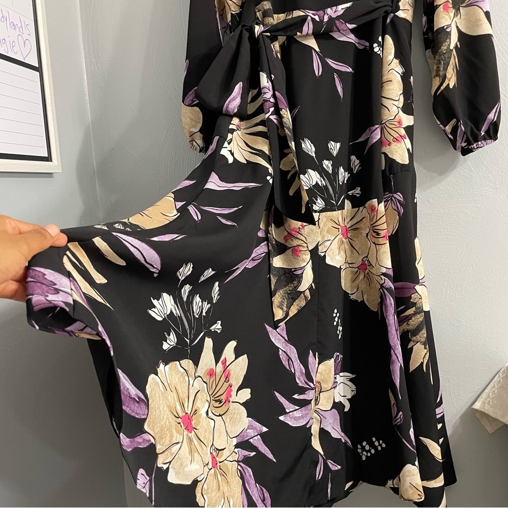 Anthropologie Hutch Wrap Long Sleeve Maxi Dress floral print romantic size MP - Picture 14 of 16